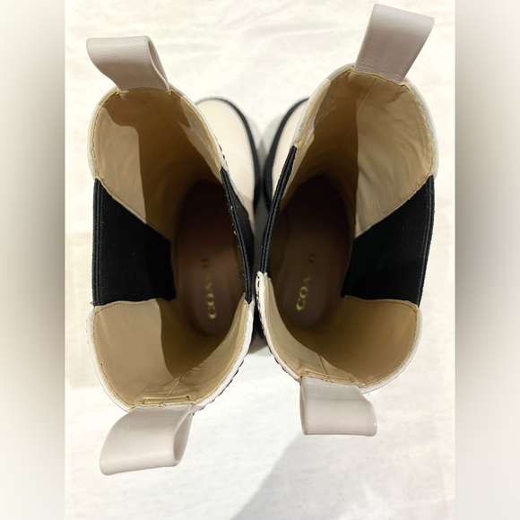 Coach Cream and Black Ankle Boots - Picture 10 of 11